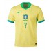 Maillot de foot Brésil Vinicius Junior #7 Domicile vêtements Copa America 2024 Manches Courtes